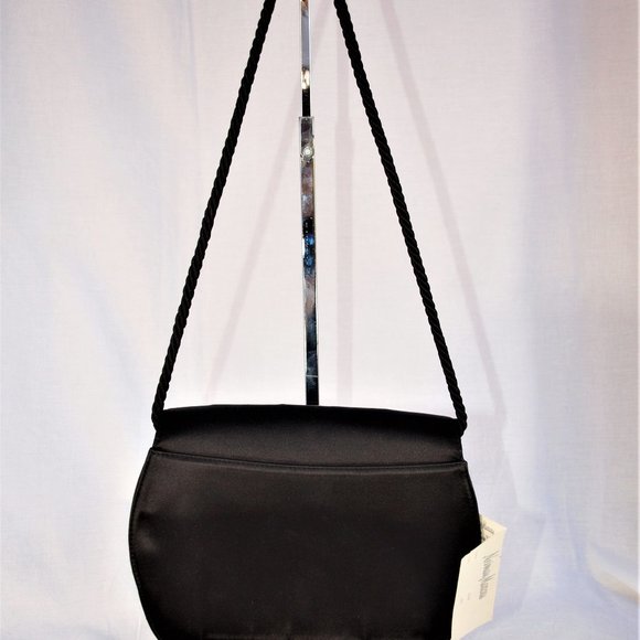 Vintage Bally Satin Crystal Rhinestone Clutch Bag New w/ Tags - Picture 5 of 8